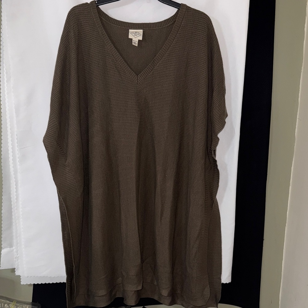 St. John's Bay Brown Sweater Poncho
